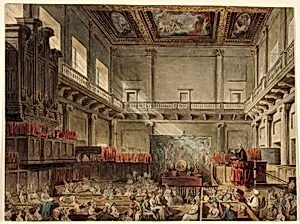 Study for Royal Chapel, Whitehall, in Micocosm of London