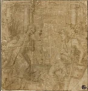 Study for Saint Francis of Assisi Giving His Cloak to an Impoverished Knight