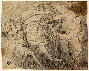 Study for Saint Michael Casting Out Lucifer