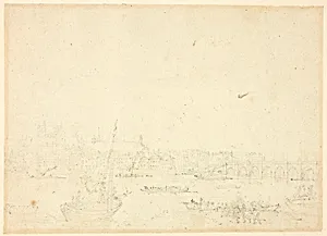 Study for View of Westminster Hall and Bridge, from Microcosm of London