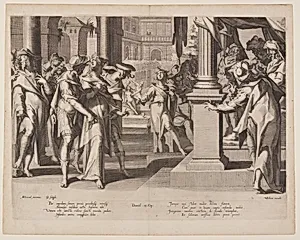 Susanna Before Daniel, plate 3 from Thrones of Justice (Thronus Iustitiae)