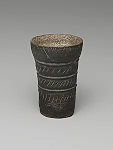 Tall Cup with Diagonal Slashes by Unknown