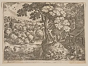 Tavern to Right of a Path, from Landscapes