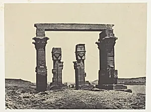 Temple de Kardassy, Nubie, plate 87 from the album "Egypte, Nubie, Palestine et Syrie" (1852) by Maxime Du Camp