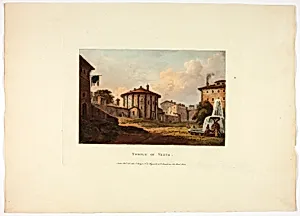 Temple of Vesta, plate nineteen from A Select Collection of Views and Ruins in Rome and its Vicinity by Unknown