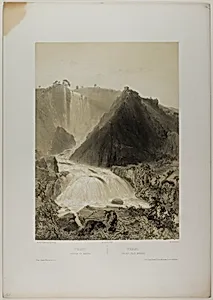 Terni: Marble Falls, plate twenty from Italie Monumentale et Pittoresque
