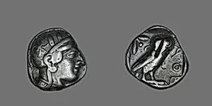 Tetradrachm (Coin) Depicting the Goddess Athena by Ancient Greek