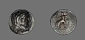 Tetradrachm (Coin) Depicting the Hero Herakles with the Features of Alexander the Great by Ancient Greek