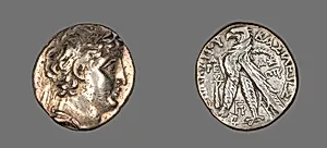 Tetradrachm (Coin) Portraying Demetrius II Nikator of Syria by Ancient Greek