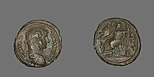 Tetradrachm (Coin) Portraying Emperor Hadrian by Ancient Egyptian