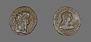 Tetradrachm (Coin) Portraying Emperor Nero by Ancient Egyptian
