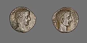 Tetradrachm (Coin) Portraying Emperor Tiberius by Ancient Egyptian