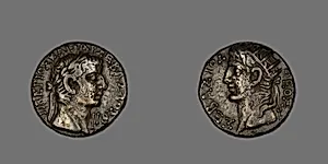 Tetradrachm (Coin) Portraying Emperor Tiberius by Ancient Roman