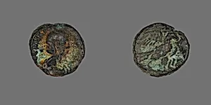 Tetradrachm (Coin) Portraying Empress Salonina by Ancient Roman