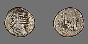 Tetradrachm (Coin) Portraying King Phraates IV by Unknown