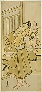 The Actor Asao Tamejuro I as Drunken Gotobei in the Play Yoshitsune Koshigoe Jo, Performed at the Ichimura Theater in the Ninth Month, 1790