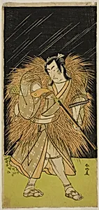 The Actor Ichikawa Monnosuke II as Hayano Kampei in the Play Kanadehon Chushin Najori no Kura, Performed at the Nakamura Theater in the Ninth Month, 1780