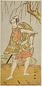 The Actor Ichikawa Yaozo II as Hiranoya Tokubei (?) in the Play Wada Sakamori Eiga Kagami (?), Performed at the Nakamura Theater (?) in the Third Month, 1773 (?) by Katsukawa Shunsho