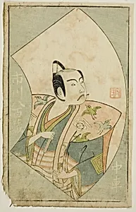 The Actor Ichikawa Yaozo II, from "A Picture Book of Stage Fans (Ehon butai ogi)" by Ippitsusai Buncho