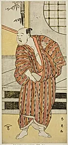 The Actor Kataoka Nizaemon VII as Hayakawa Matabei (?) in the Play Furiwake-gami Aoyagi Soga (?), Performed at the Miyako Theater (?) in the First Month, 1796 (?) by Katsukawa Shun'ei