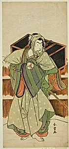 The Actor Matusmto Koshiro IV as Ise no Saburo Disguised as Mizoro no Sabu in the Play Mure Takamatsu Yuki no Shirahata, Performed at the Ichimura Theater in the Eleventh Month, 1780