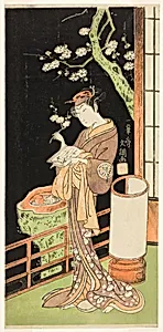The Actor Segawa Kikunojo II as Oiso no Tora in the Play Soga Moyo Aigo no Wakamatsu, Performed at the Nakamura Theater in the First Month, 1769 by Ippitsusai Buncho
