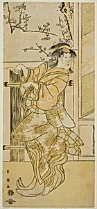 The Actor Segawa Kikunojo III as Kojoro-gitsune (Female Fox) Disguised as Omiki in the Play Komachi-mura Shibai no Shogatsu, Performed at the Nakamura Theater in the Eleventh Month, 1789 by Katsukawa Shun'ei