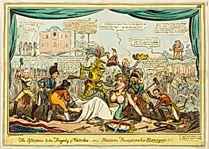 The Afterpiece to the Tragedy of Waterloo by George Cruikshank