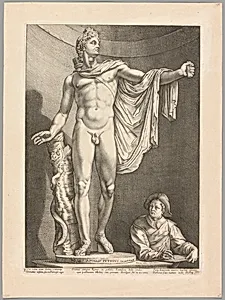The Apollo Belvedere, plate 3 from Three Famous Antique Sculptures by Hendrick Goltzius