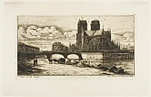 The Apse of Notre-Dame, Paris by Charles Meryon