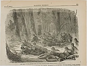 The Army of The Potomac—Our Outlying Picket in the Woods by Winslow Homer