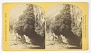 "The Bath," a dripping spring in Kanab Cañon. Temperature, 69° Fahr, No. 9 from the series "Geographical Explorations and Surveys West of the 100th Meridian"