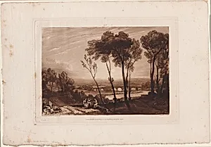 The Bridge in Middle Distance, plate 13 from Liber Studiorum by Joseph Mallord William Turner