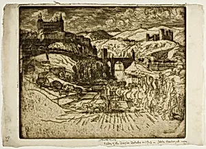 The Castles, Toledo by Joseph Pennell