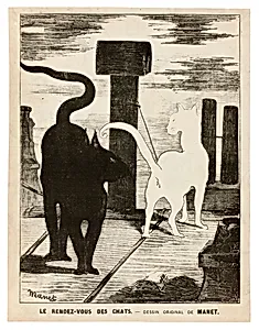 The Cats' Rendezvous by Édouard Manet