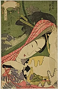 The Courtesan Takigawa of the Ogiya, from the series "Beauties of the Five Festivals (Bijin gosekku)"