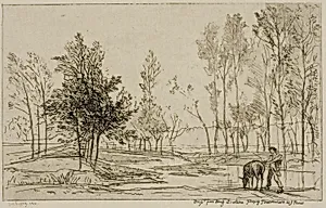 The Donkey at the Watering Place by Charles François Daubigny