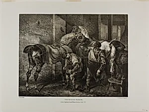 The English Farrier, plate 10 from Various Subjects Drawn from Life and on Stone (The English Suite) by Jean Louis André Théodore Géricault