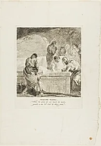 The Entombment, plate fourteen from Stations of the Cross by Giovanni Domenico Tiepolo