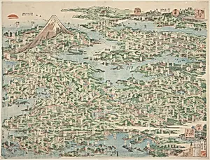 The Famous Places on the Tokaido in One View (Tokaido meisho ichiran) by Katsushika Hokusai