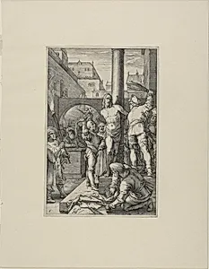 The Flagellation, plate six from The Passion of Christ by Hendrick Goltzius