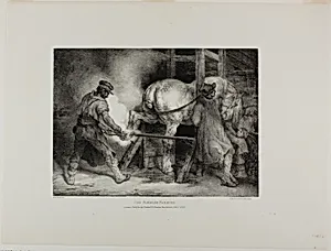 The Flemish Farrier, plate 4 from Various Subjects Drawn from Life and on Stone (The English Suite) by Jean Louis André Théodore Géricault