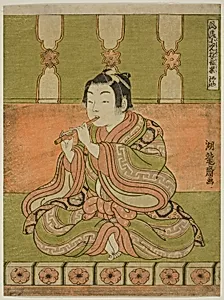 The Flute (Hichiriki), from the series "Fashionable Musical Amusements of Children (Furyu kodomo asobi ongaku)" by Isoda Koryusai