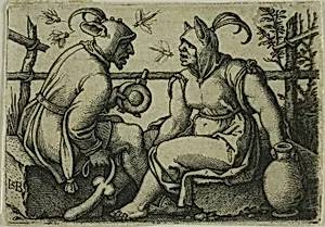 The Fool and the Foolish Woman by Hans Sebald Beham
