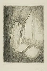The Girl at the Window by Edvard Munch