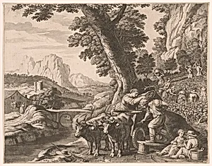 The Harvest, Plate 10 from Pastorales