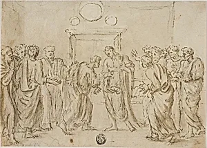 The Incredulity of Saint Thomas (recto); Sketches of Figures (verso)