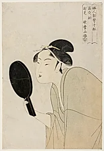 The Interesting Type (Omoshiroki so), from the series “Ten Types in the Physiognomic Study of Women" ("Fujin sogaku juttai") by Kitagawa Utamaro