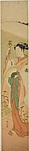 The Kagura Dance by Suzuki Harunobu