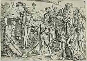 The King's Sons Shooting Their Father's Corpse by Master MZ